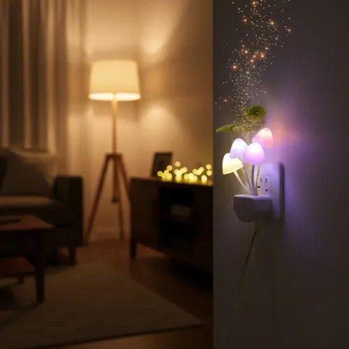 Bunte Nachtlicht Lampe in Pilzform