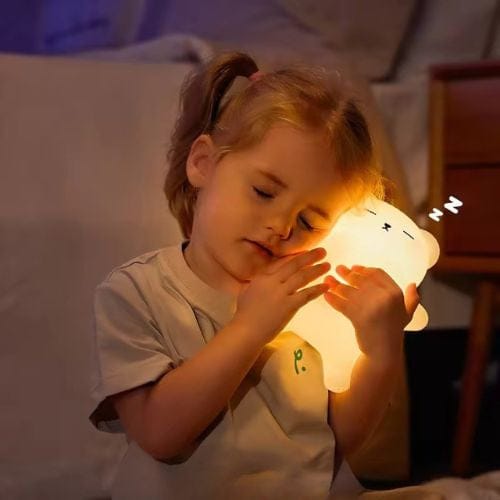 Nachtlicht Baby Bärchen mit Automatischem Schnarchgeräusch
