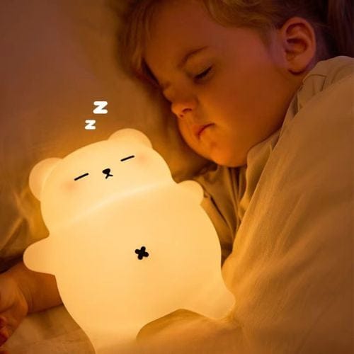 Nachtlicht Baby Bärchen mit Automatischem Schnarchgeräusch