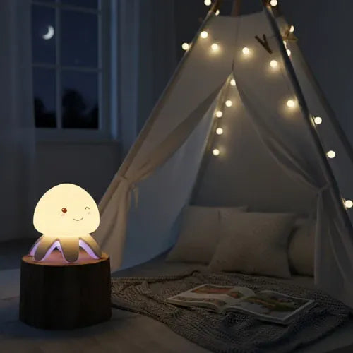 Nachtlicht Krake LED mit Weißem Rauschen