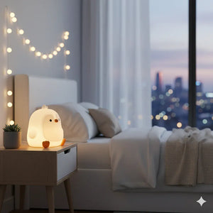 Lampe Pinguin Nachtlicht aus Silikon 7 Farben