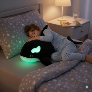 Großes Kuscheltier Nachtlicht Wal LED