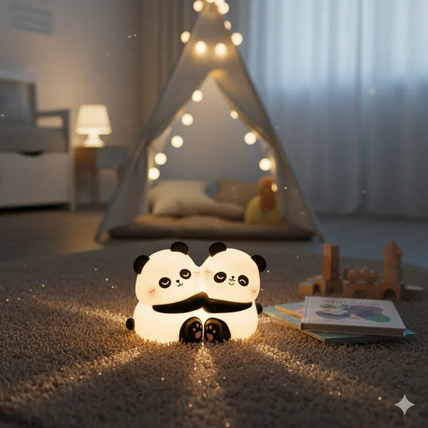 Nachtlicht Panda Kabellos Wiederaufladbar aus Silikon