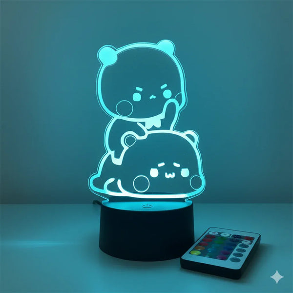 Leuchtender Panda Nachtlicht Fernbedienung 16 Farben 3D