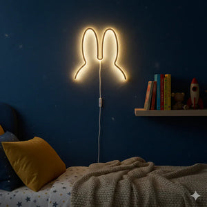 LED Neon Lampe Hasenohren
