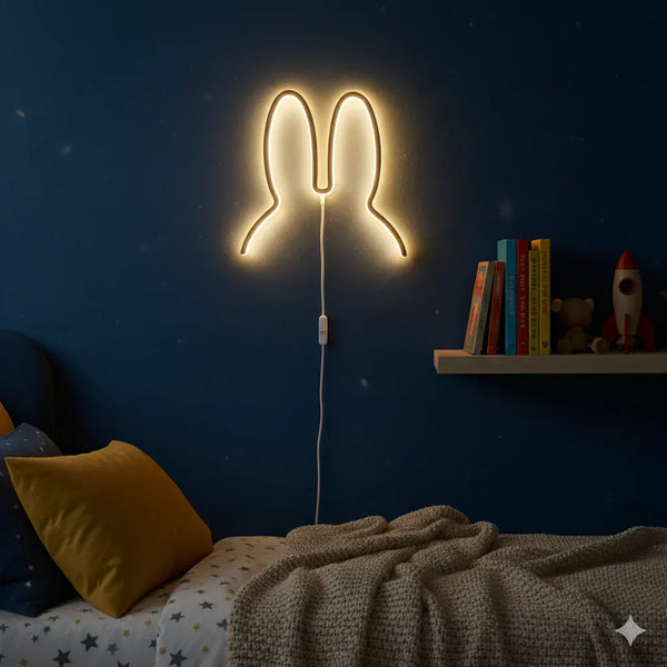 LED Neon Lampe Hasenohren