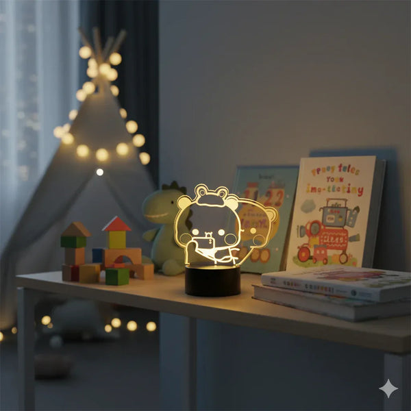 Nachtlicht Lampe Panda Fernbedienung 3D 16 Farben