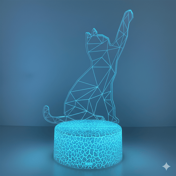Nachtlicht Katze LED 3D 7 Farben