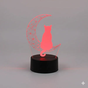 Nachtlicht 3D Katze 7 Farben