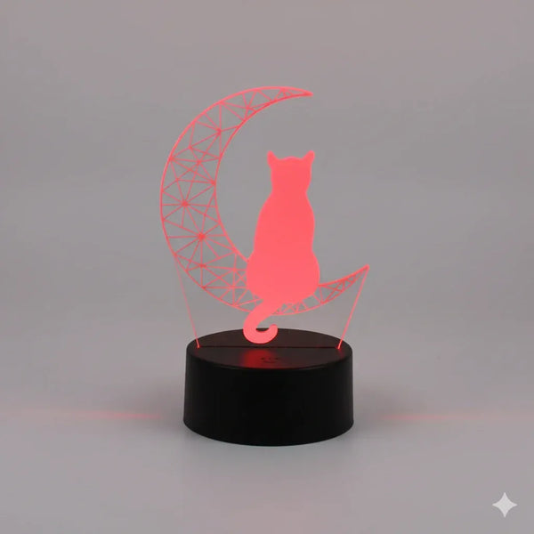 Nachtlicht 3D Katze 7 Farben