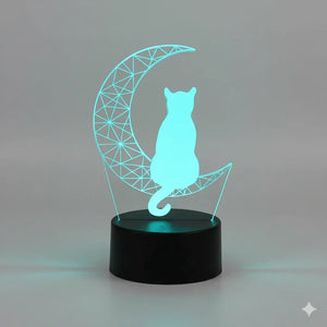 Nachtlicht 3D Katze 7 Farben