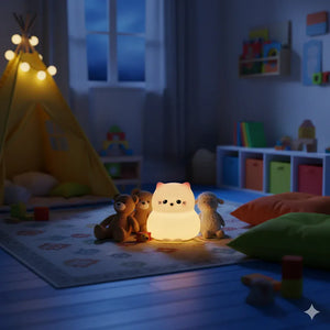 Nachtlicht Silikon Katze