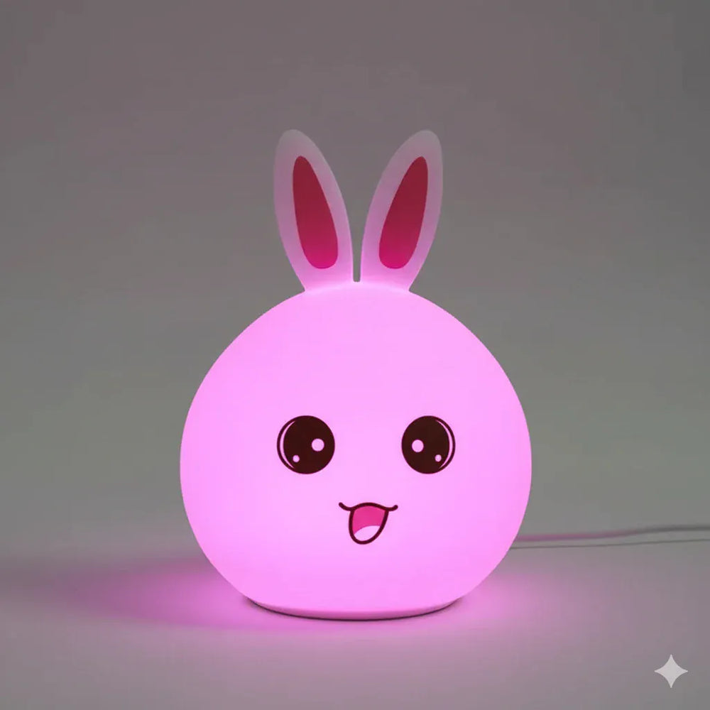 Nachtlicht in Hasenform aus Silikon 7 Farben