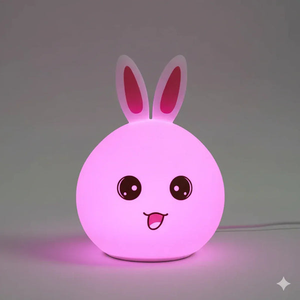 Nachtlicht in Hasenform aus Silikon 7 Farben