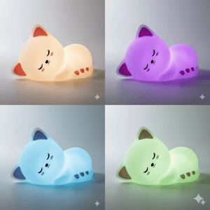 Nachtlicht Katze Silikon 7 Farben