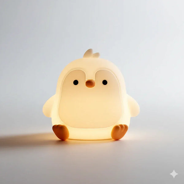 Lampe Pinguin Nachtlicht aus Silikon 7 Farben