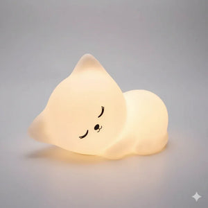 Nachtlicht LED Katze aus Silikon 7 Farben