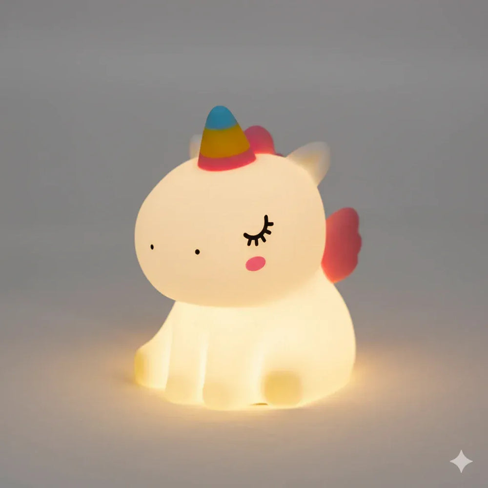 Nachtlicht Einhorn LED Wiederaufladbar aus Silikon