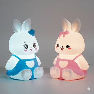 Kleines Nachtlicht Hase aus Silikon 7 Farben