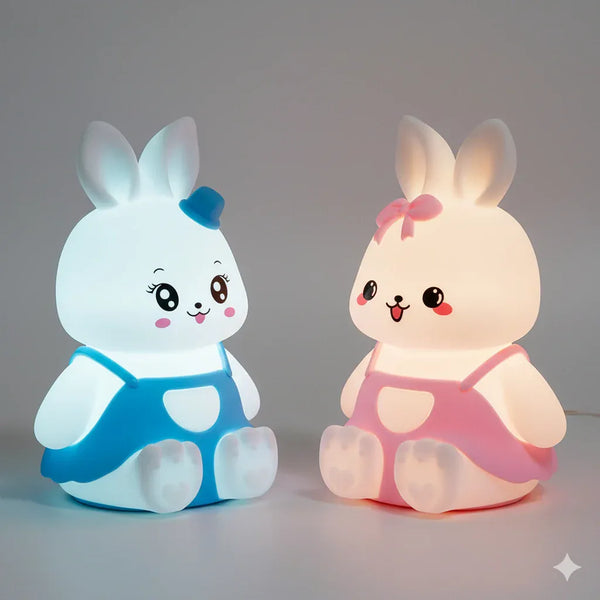 Kleines Nachtlicht Hase aus Silikon 7 Farben