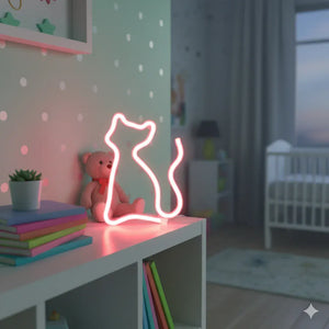 Nachtlicht Katze LED Neon