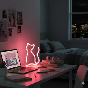 Nachtlicht Katze LED Neon