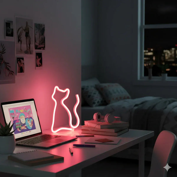 Nachtlicht Katze LED Neon