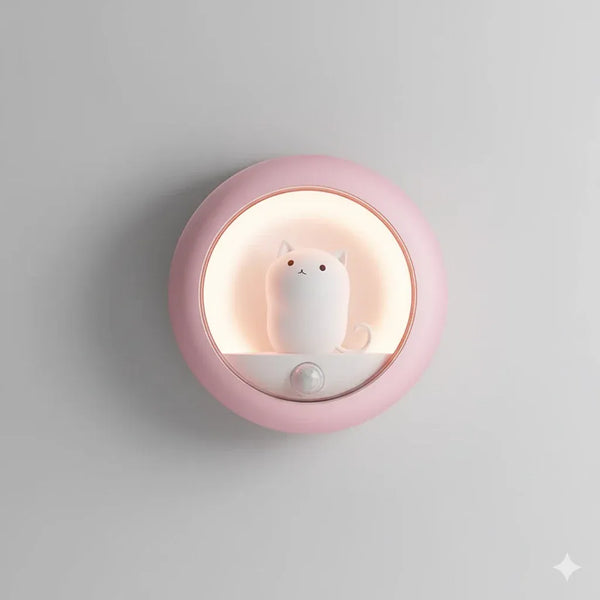 Nachtlicht Katze LED Wand mit Bewegungsmelder