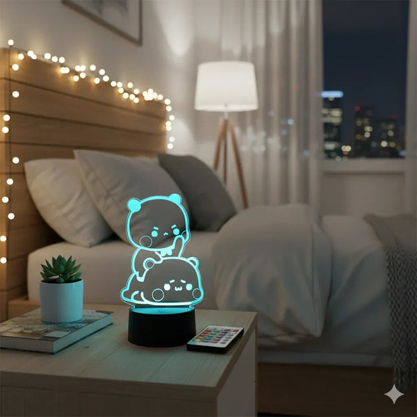 Leuchtender Panda Nachtlicht Fernbedienung 16 Farben 3D