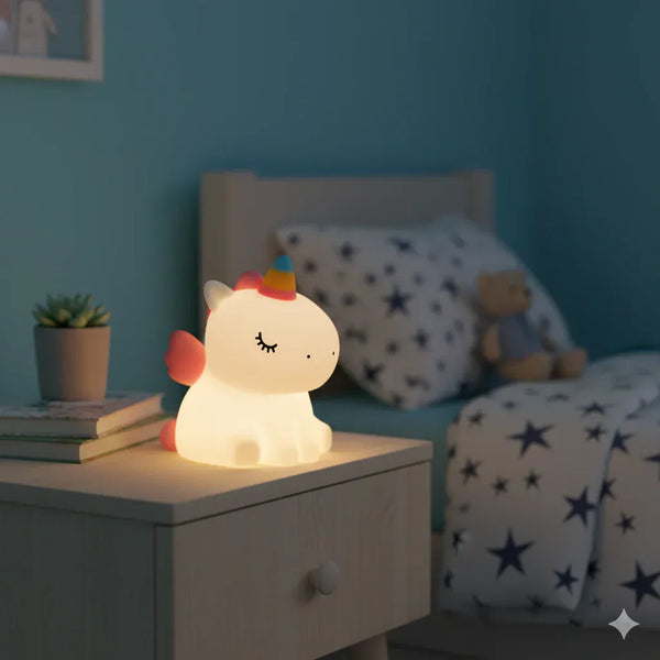 Nachtlicht Einhorn LED Wiederaufladbar aus Silikon