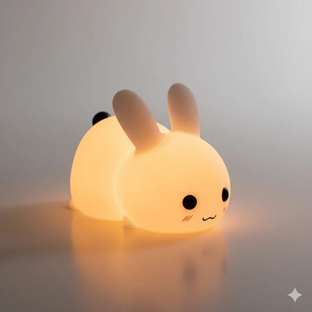 Lampe Lapin Veilleuse en Silicone avec Télécommande