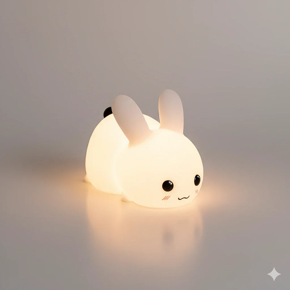 Lampe Lapin Veilleuse en Silicone avec Télécommande