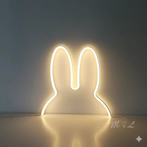 LED Neon Lampe Hasenohren