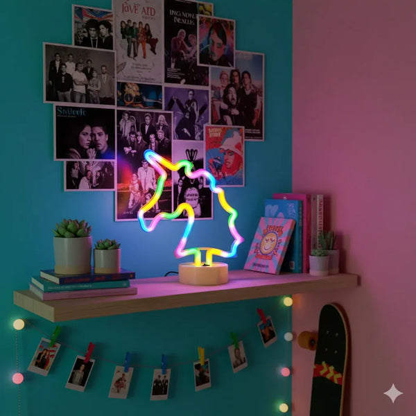 Nachtlicht Lampe Einhorn LED Neon