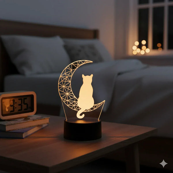 Nachtlicht 3D Katze 7 Farben