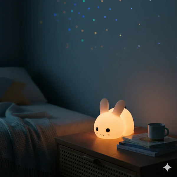 Lampe Hase Nachtlicht aus Silikon mit Fernbedienung