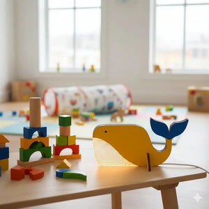 Nachtlicht Baby Wal aus Holz