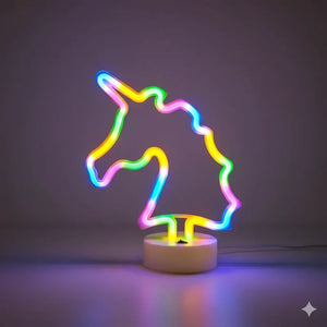 Nachtlicht Lampe Einhorn LED Neon
