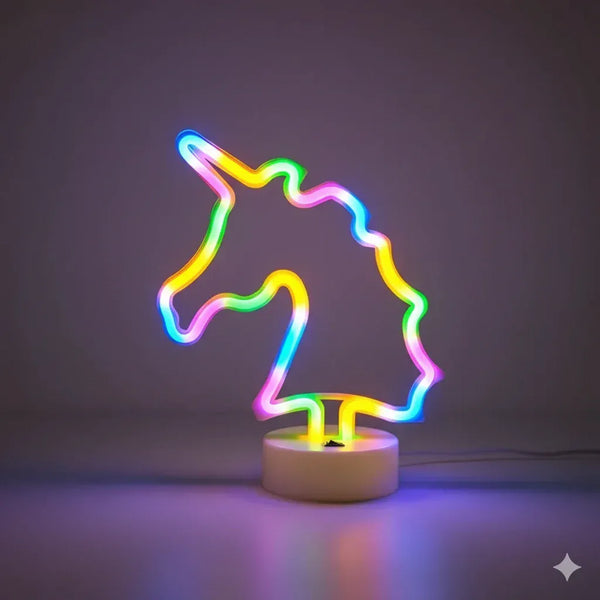 Nachtlicht Lampe Einhorn LED Neon