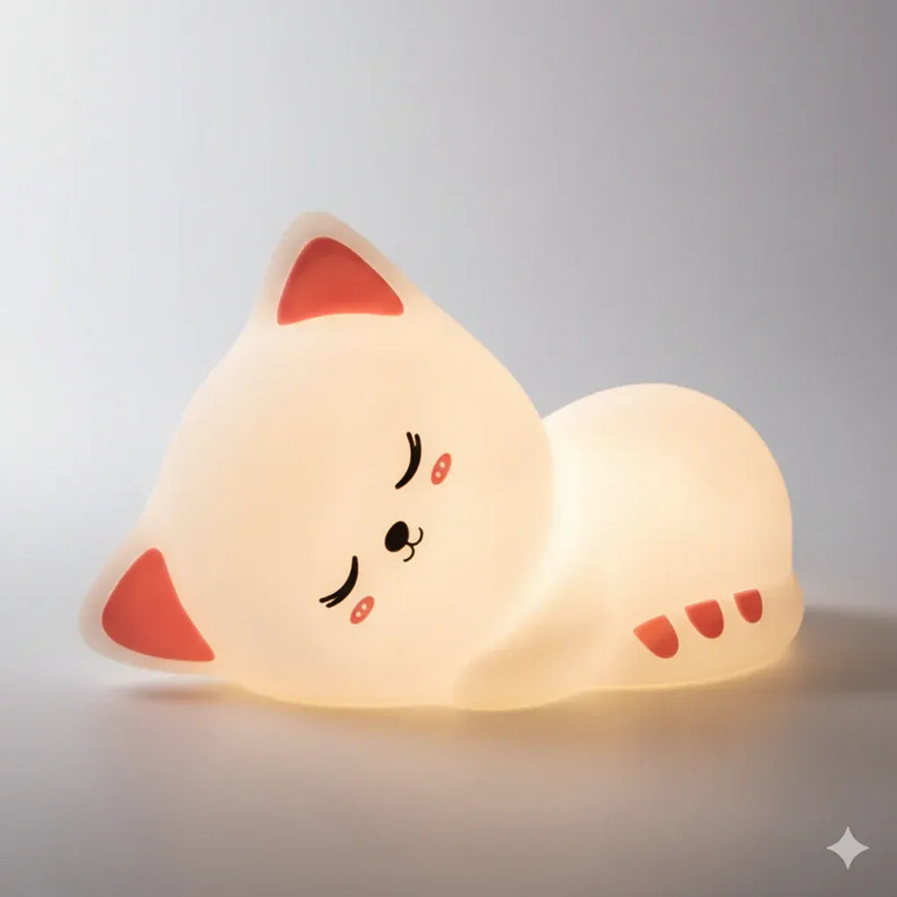Nachtlicht Katze Silikon 7 Farben