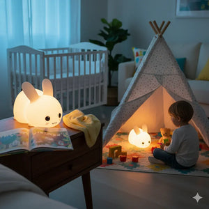 Lampe Hase Nachtlicht aus Silikon mit Fernbedienung