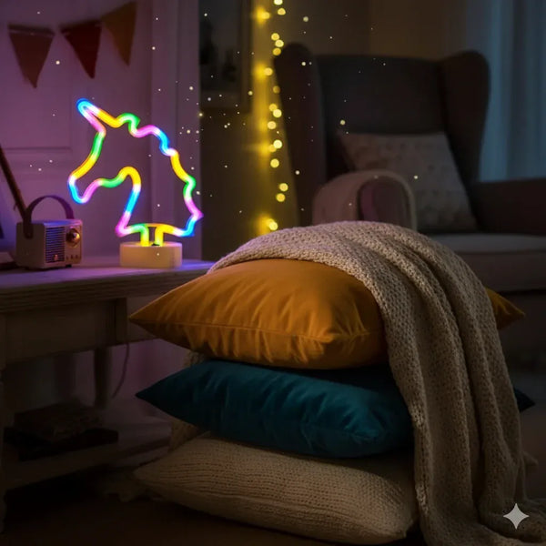 Nachtlicht Lampe Einhorn LED Neon