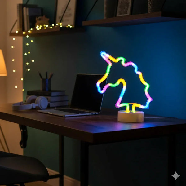 Nachtlicht Lampe Einhorn LED Neon