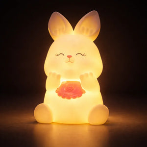 Nachtlicht Lampe in Hasenform mit Lätzchen