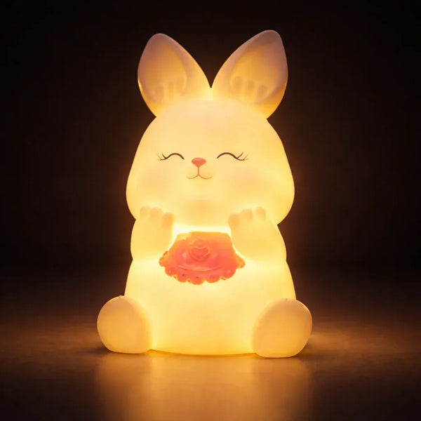 Nachtlicht Lampe in Hasenform mit Lätzchen