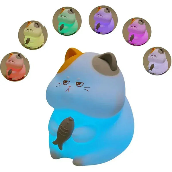 Nachtlicht Katze Kawaii 6 Farben