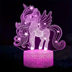 Einhorn Nachtlicht 3D 7 Farben aus Acryl