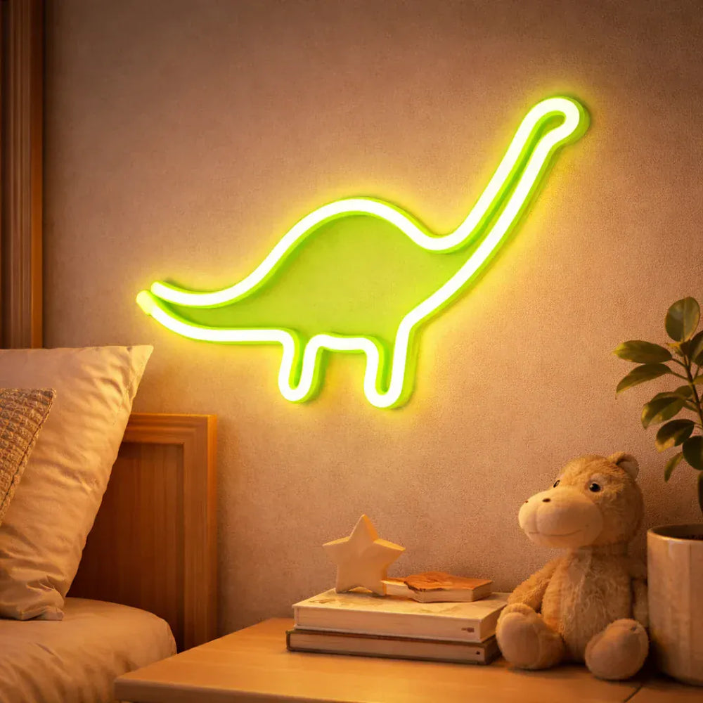Nachtlicht Dinosaurier Grün Neon