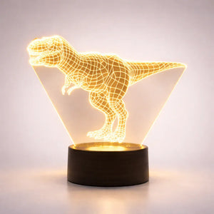 Nachtlicht in Dinosaurierform 3D für Kinder