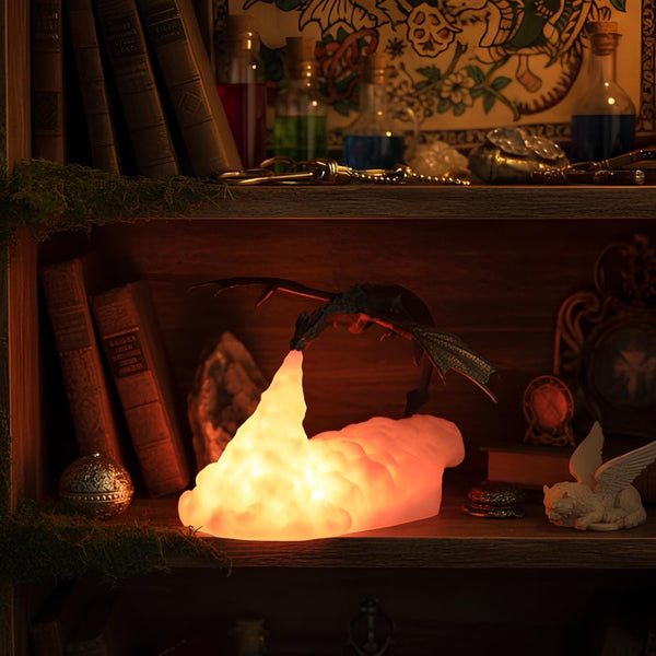 Nachtlicht 3D-Gedruckt in Drachen-Dinosaurier-Form